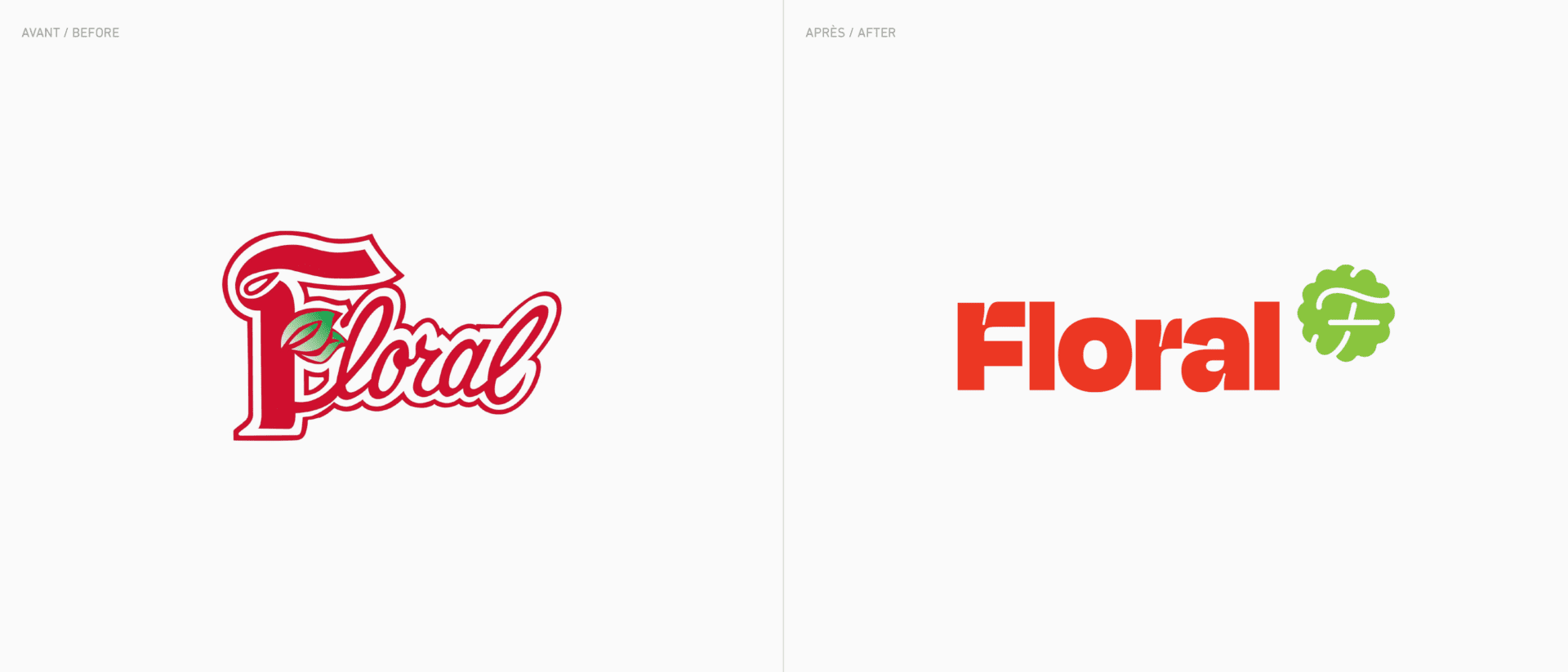 logo floral avant-après